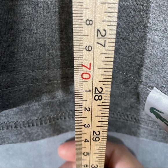 Lacoste Polo Shirt Grey Regular Fit Short Sleeve Spell out Y XXL Preppy - Picture 11 of 11
